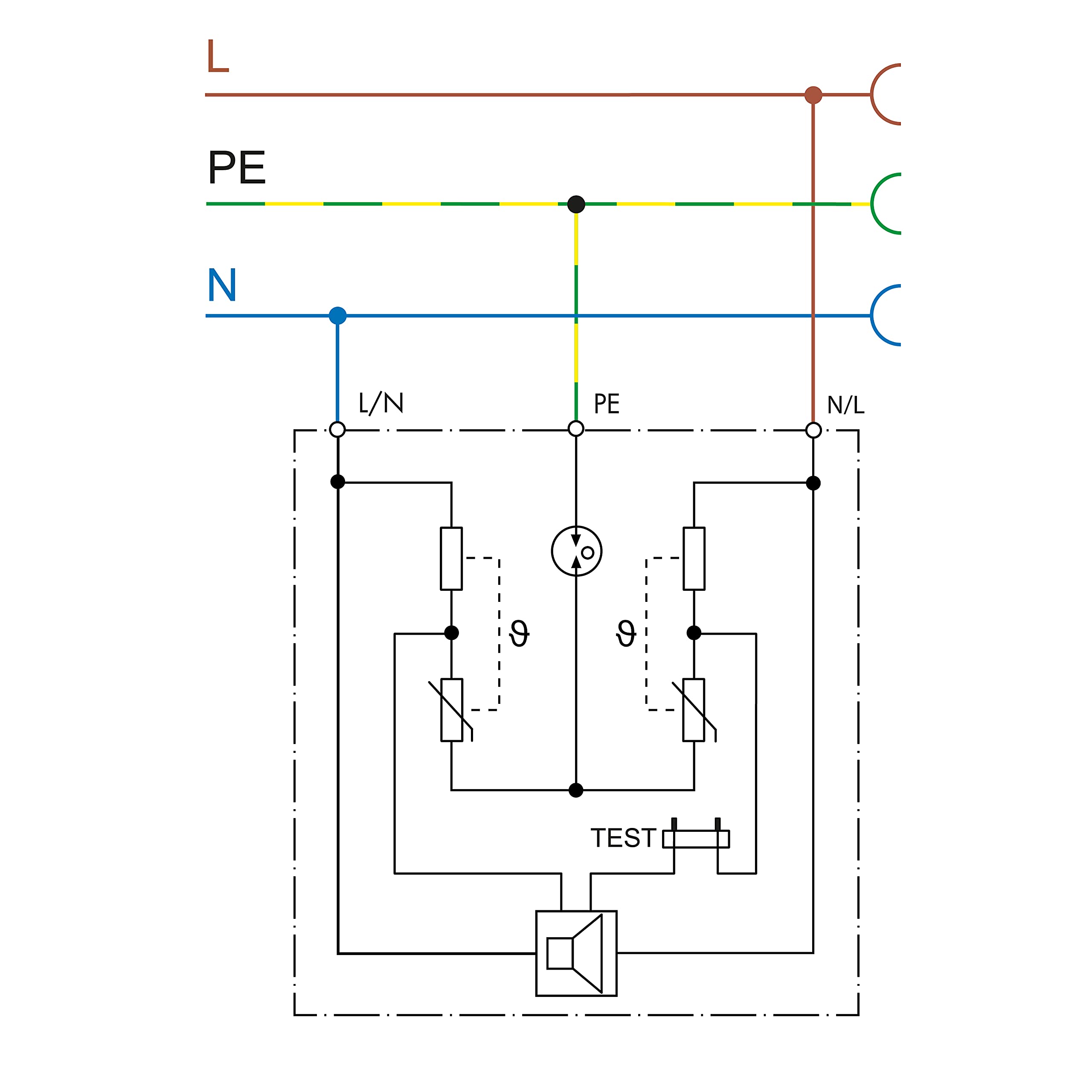 Finder 7P3682752003 - Déchargeur De Surtension Type 3 Avec Signalisation Acoustique - Protection 275V