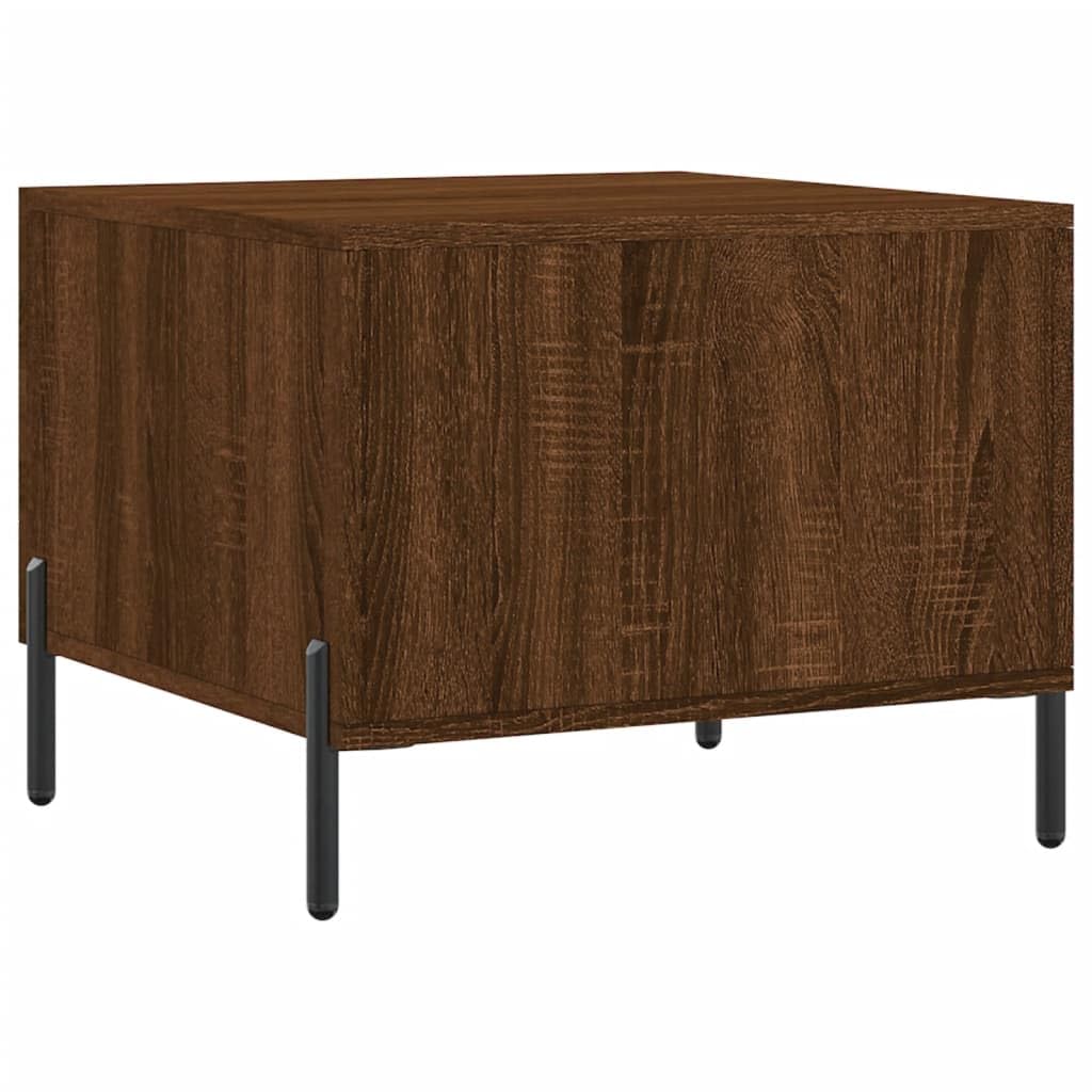 Homgoday Tavolino da caffè in rovere marrone, 50 x 50 x 40 cm, in legno ingegnerizzato, tavolino da tè per soggiorno, sala d'accoglienza degli ospiti, camera da letto e mobili da ufficio