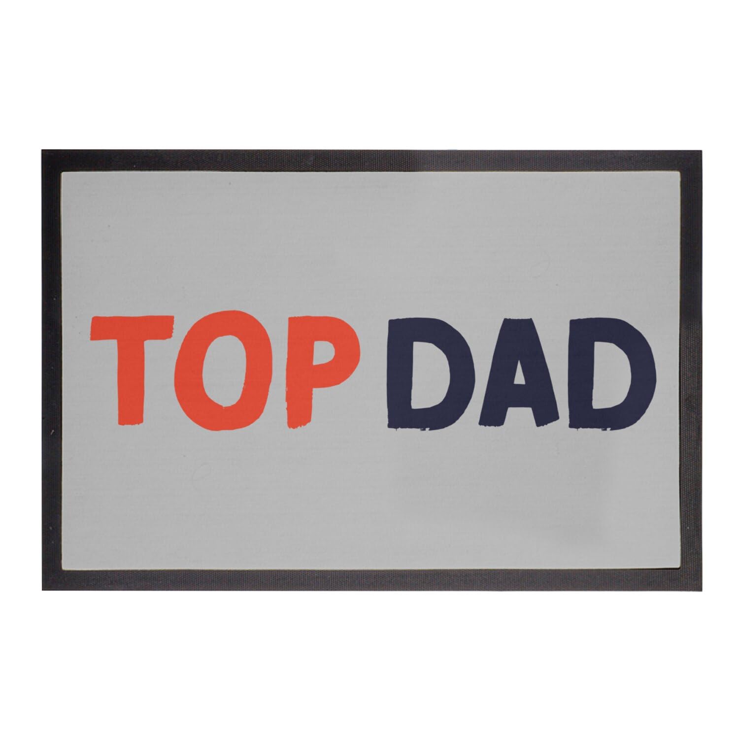 Paillasson gris Homme 75x50cm, le cadeau parfait Top Dad Papa Amour pour la maison