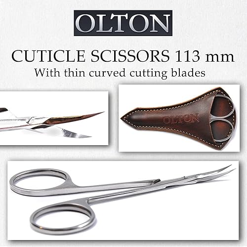 OLTON herramienta de manicura profesional hecha a mano, pedicurapinzas Olton (pinzas para cutículas)  S, 0.276-0.354 in  M, 0.354-0.472 in  L,