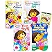 Nickelodeon Dora The Explorer Board Books for Kids Toddlers ~ Bundle of 4 Dora Board Books with 300 Bonus Dora The Explorer Stickers (Dora Board Books)