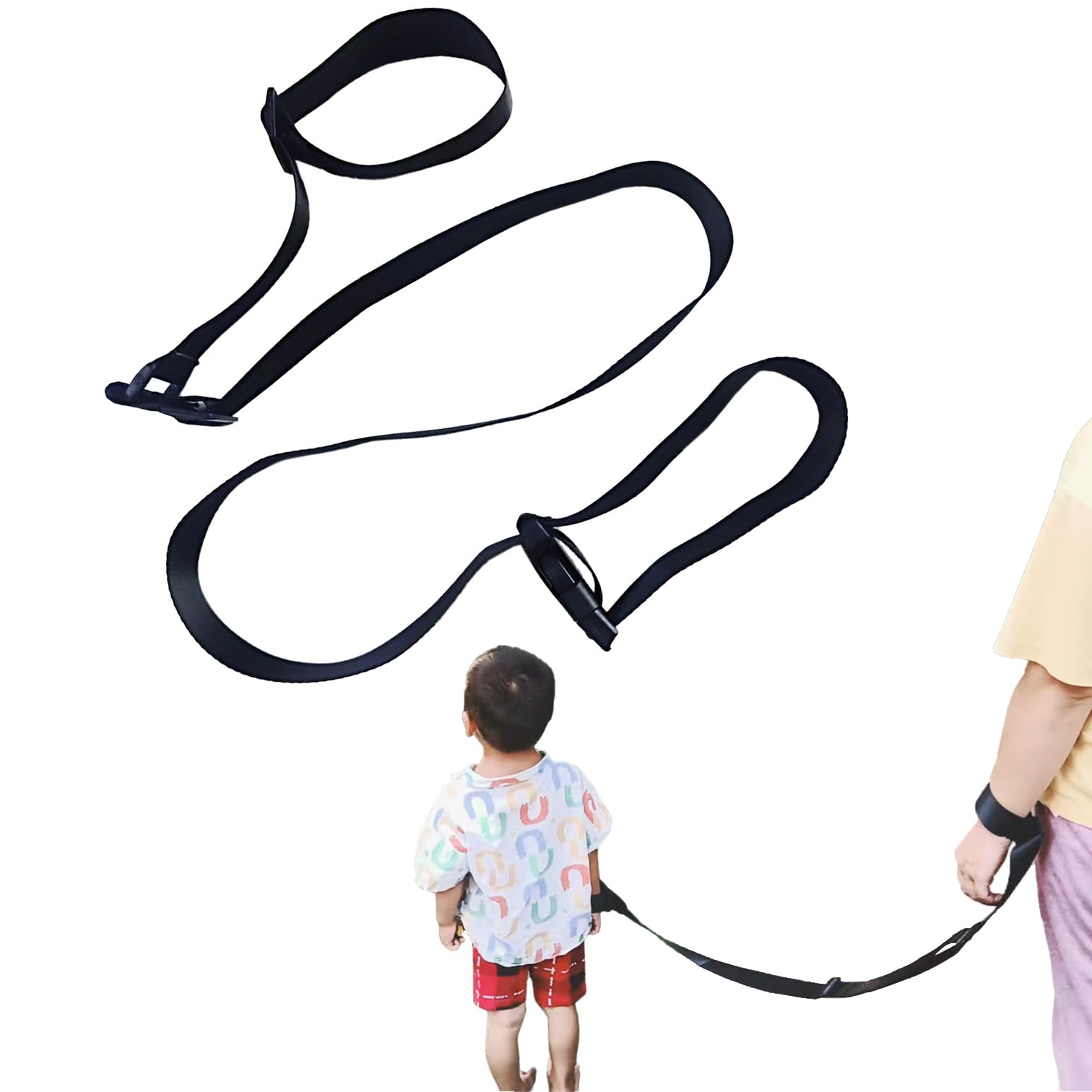 Ytylbh Black Anti Lost Wrist Strap Escape Proof Leash With Adjustable Tether And Lock Buckle For Special Children Secure Autism Adhd Travel Walking Harness Older Children Adult Sized Lockable Coiled Link Cuff