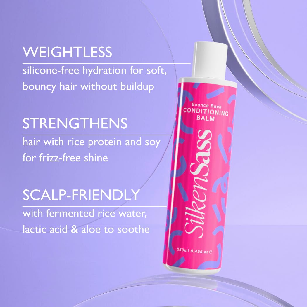 Silken Sass Strengthening Conditioner for Women, Bounce Back Lightweight, Silicone-Free Hydrating Conditioner - Image 2