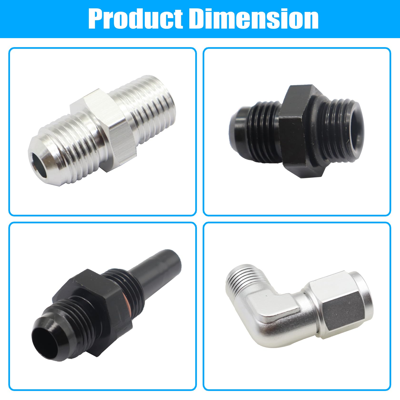 Oil Coolers For Ford E-350 Super Duty 8AN-1/4 Transmission Oil Cooler Adapter Fitting Gm Turbo 350 400 4l60e - Foto 11