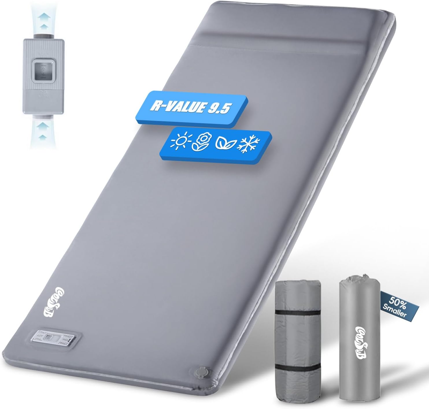 Camping Sleeping Pad Self Inflating Sleeping Pad with Electric Pump, 3.2″ Ultra-Thick Memory Foam Sleeping Mat with Pillow, Camping Mattress Compact for Backpacking Hiking Traveling Camping Sleeping Pad Self Inflating Sleeping Pad with Electric Pump, 3.2″ Ultra-Thick Memory Foam Sleeping Mat with Pillow, Camping Mattress Compact for Backpacking Hiking Traveling