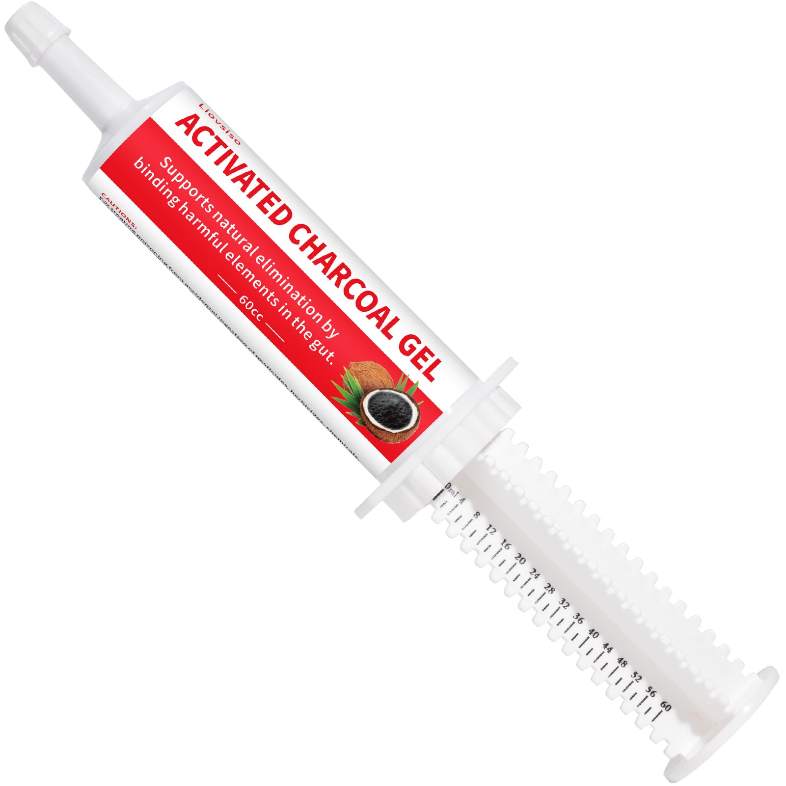 Charbon actif pour chiens (60 cc) – Intoxication animale et diarrhée – Kit de premiers secours pour chiens Charbon de bois d'urgence, prêt à absorber les toxines