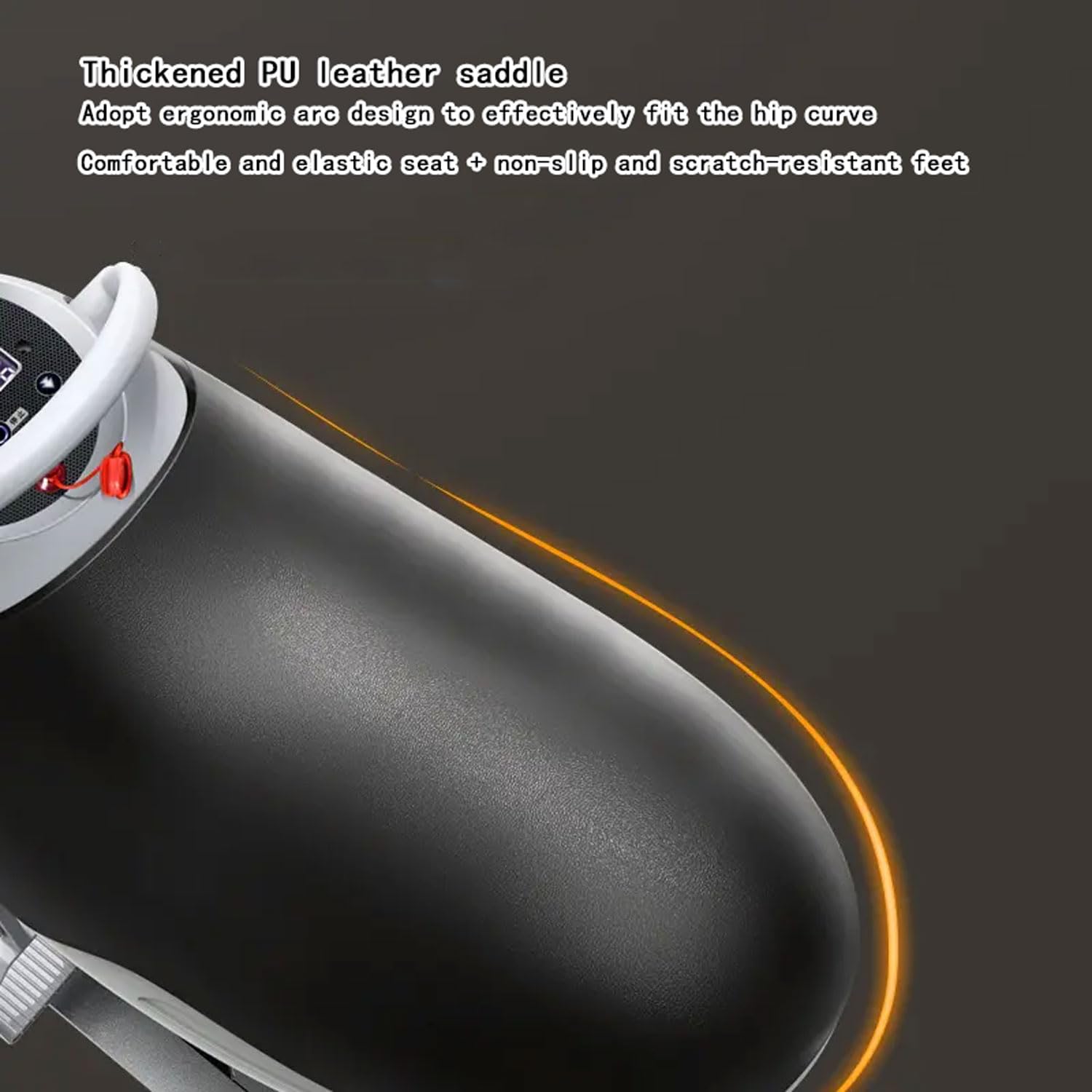 Elektryczna maszyna do jazdy konnej z funkcją muzyki Bluetooth, monitorowaniem kalorii i sprzętem fitness LCD do domowego treningu całego ciała (Grey)
