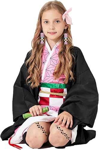 Miniatura 9 de PTXZEQ Disfraz de Tanjiro Kamado Demon Coslpay para Halloween Niños Audlt