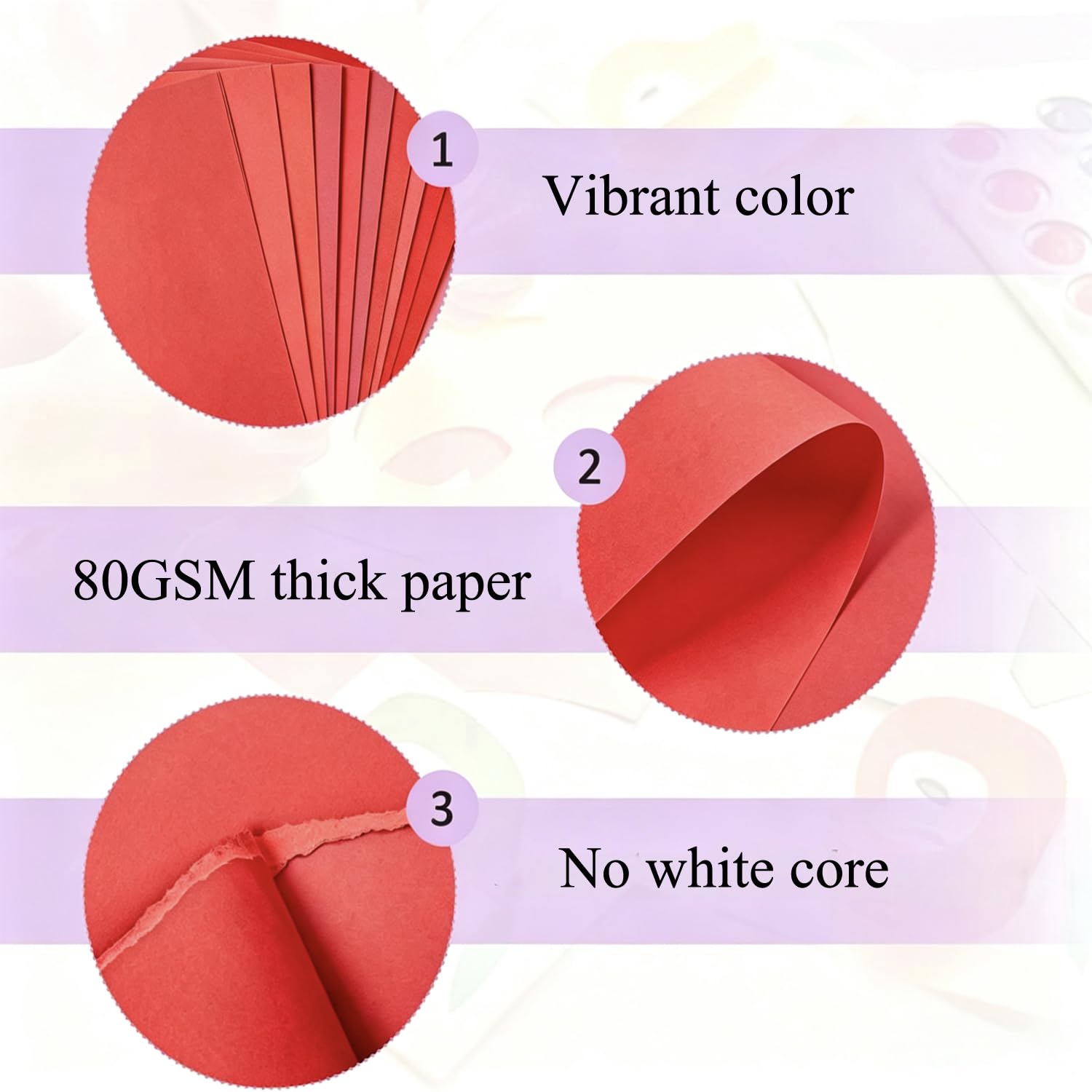 Lot de 100 feuilles de papier kraft rouge en vrac pour art - 45,7 x 61 cm - Poids moyen - Grand papier rouge pour tableau d'affichage, construction, origami-100 feuilles d'art colorées pour