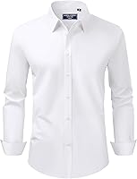 Alimens & Gentle Men's Stain Shield Dress Shirt - Regular Fit Stretch Long Sleeve Button Down for Business Wedding