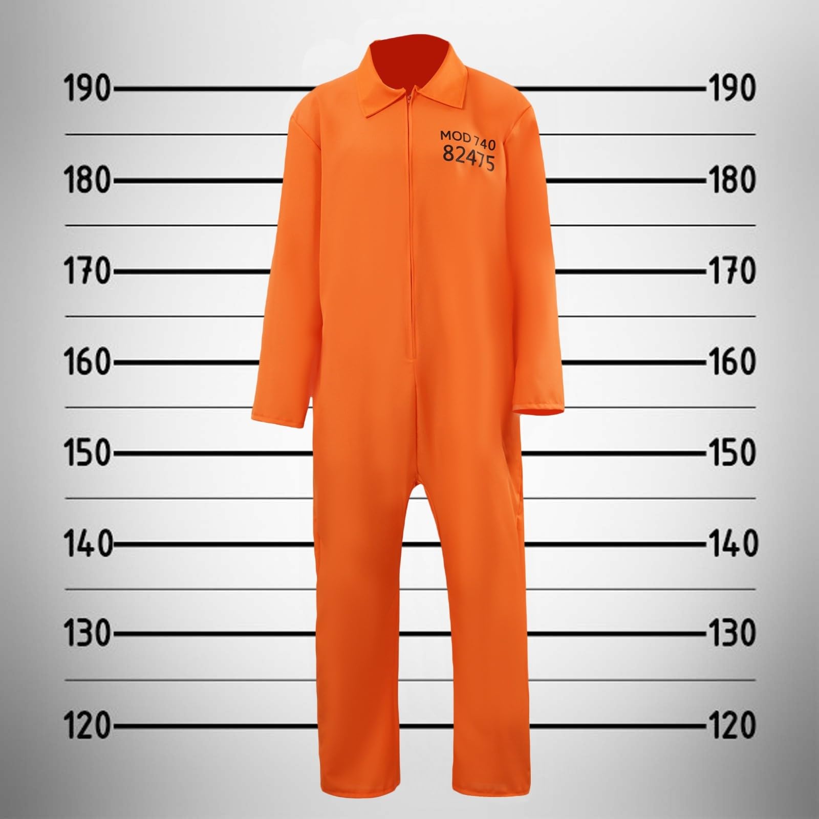 Adult Men's Orange Prison Jumpsuit - Image 2