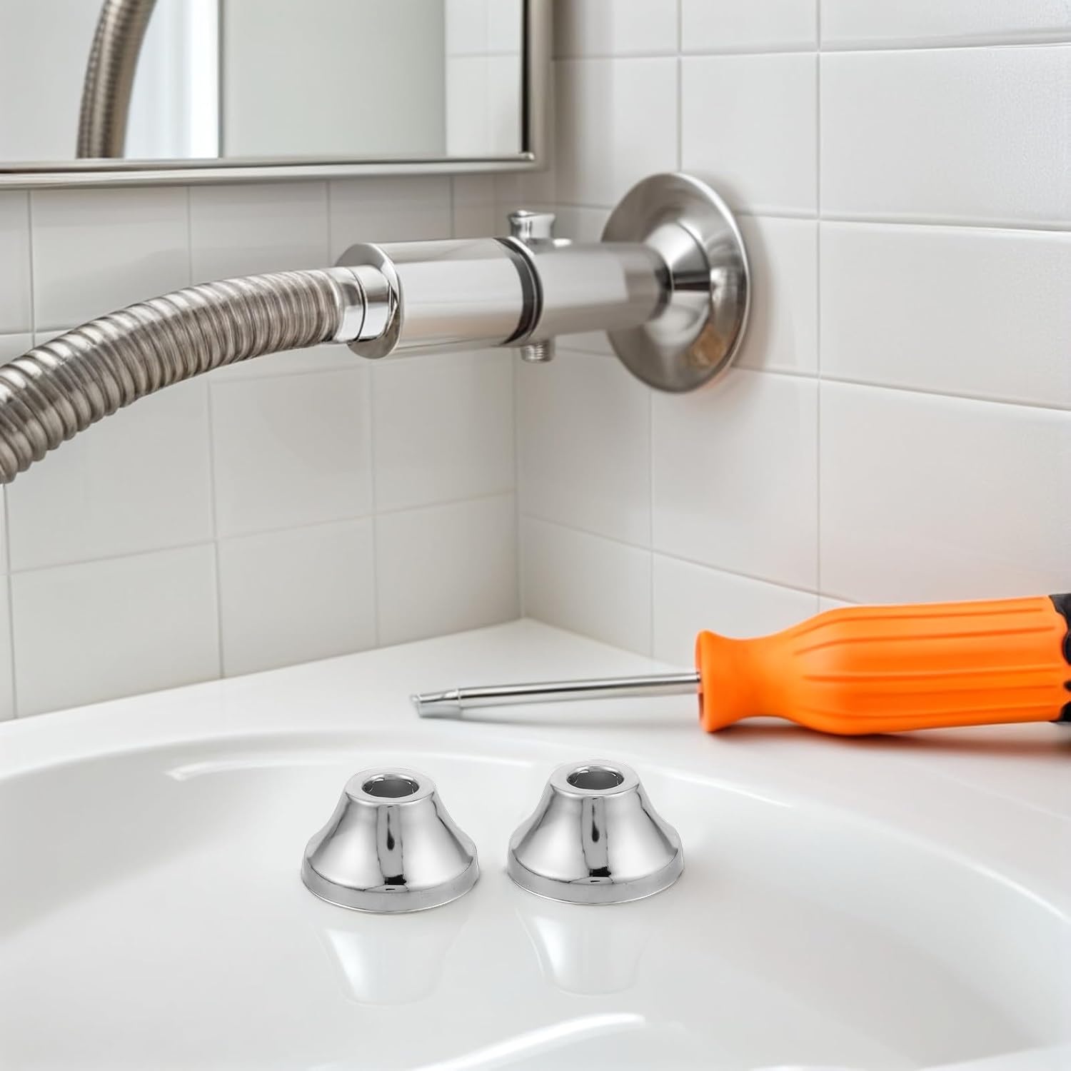 10pcs Toilet Supply Line Cover: Urinal Flush Valve Protector - Plastic Hole Plug Cover Cap Pipe End Decoration for Toilet Urinal Flush Valve