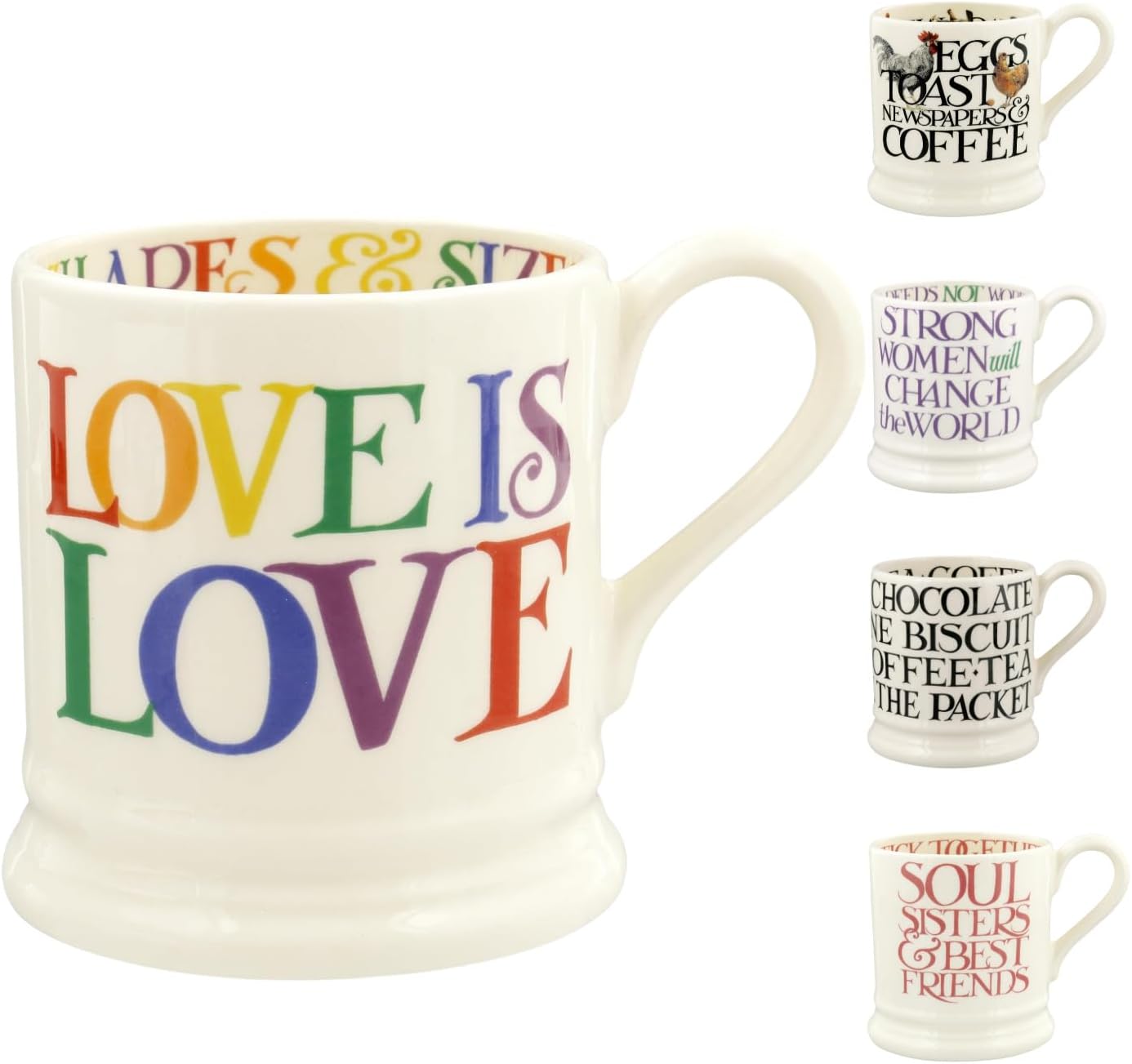 Rainbow Toast Love is Love Pride 1/2 Pint Mug
