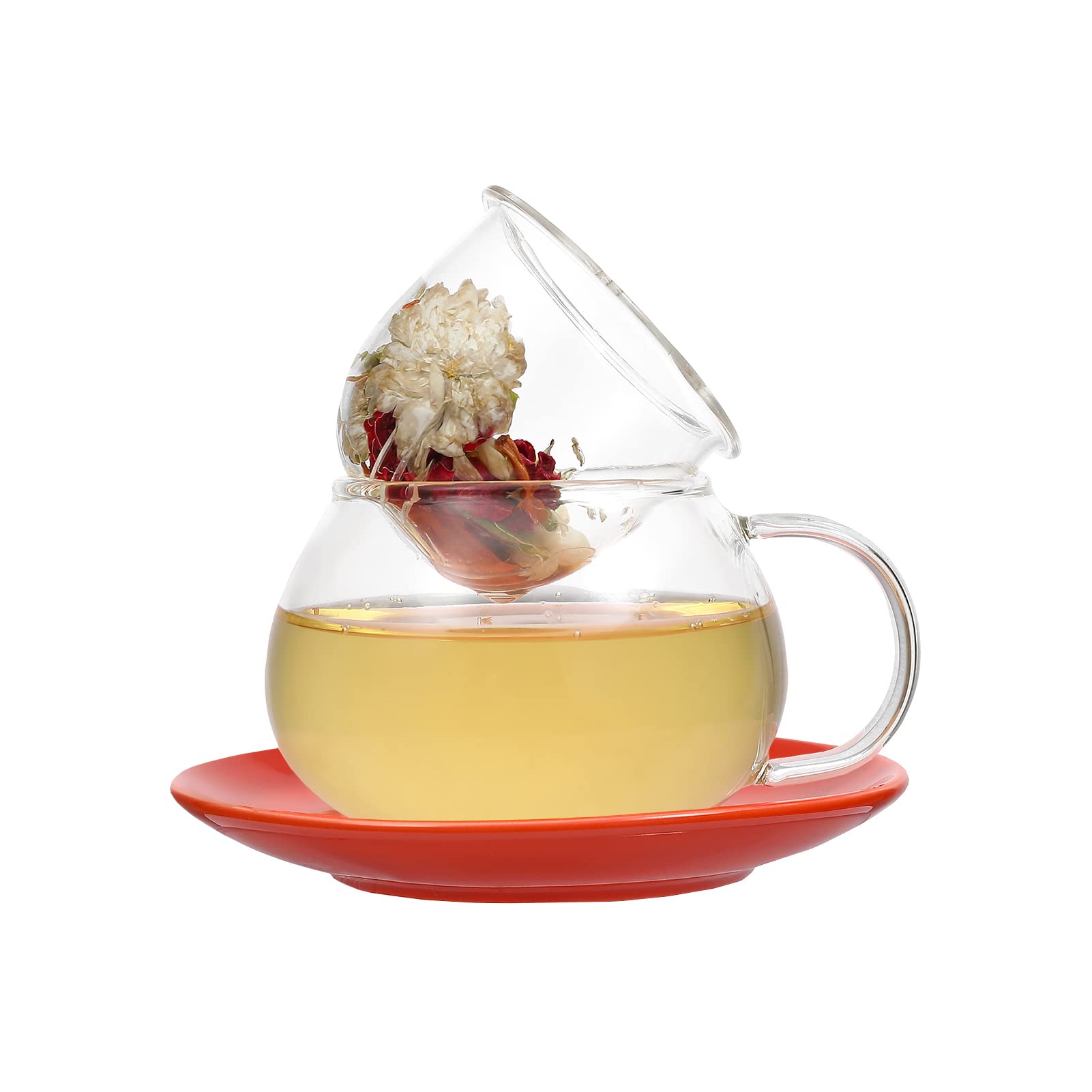 Tazza In Vetro Con Infusore Per Tè E Caffelatte | Filtro A Rete Incorporato - 2