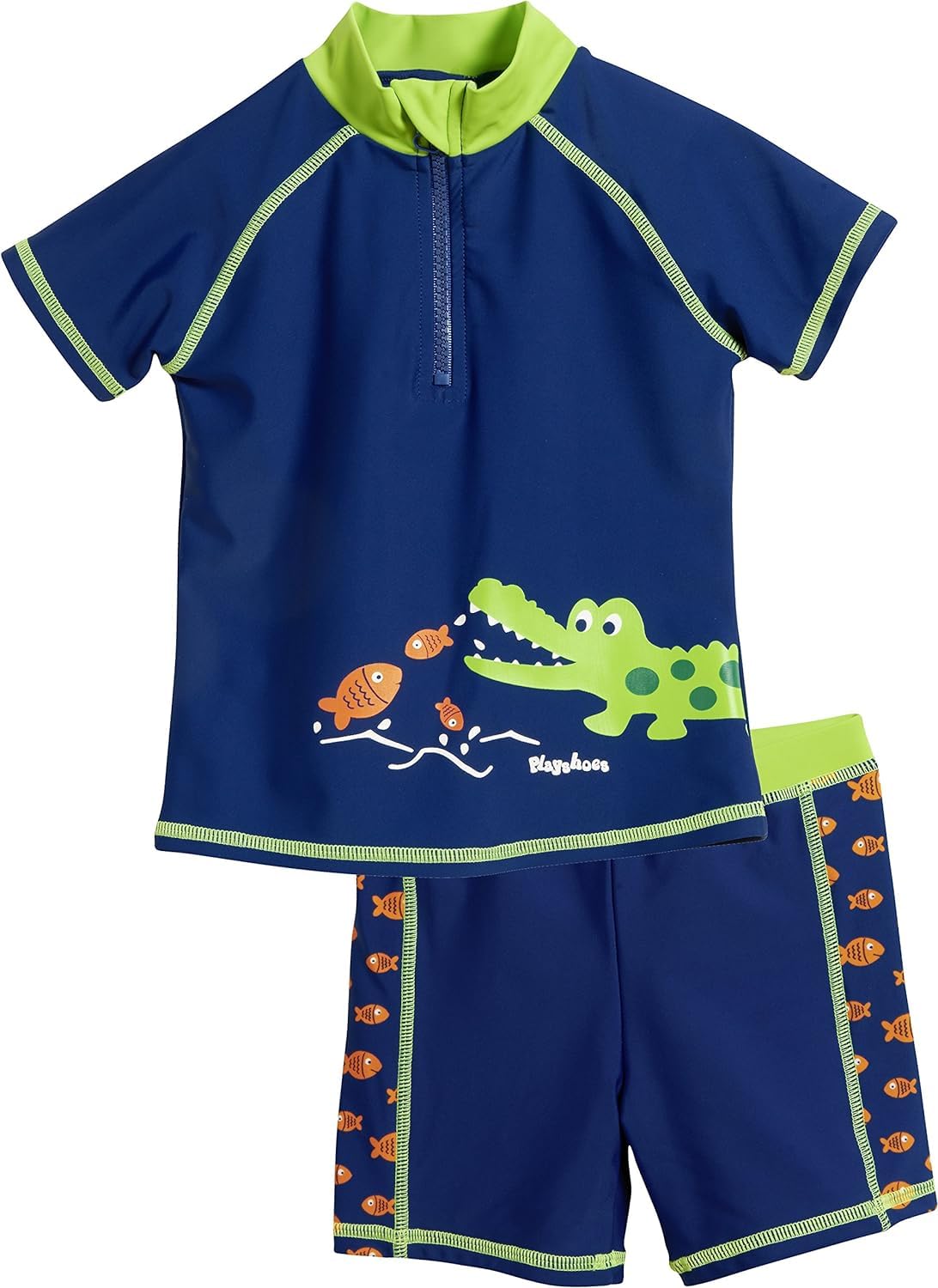 Playshoes zweiteilig Schwimmshirt Badeshorts Badebekleidung Hai 74-80 zweiteilig Schwimmshirt Badeshorts Badebekleidung Krokodil 74-80