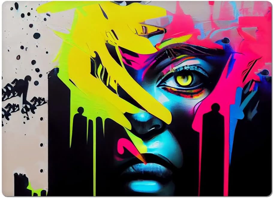 Neon Graffiti Art Car Magnet 2 PCS - Colorful Car Magnet - Graphic Sticker