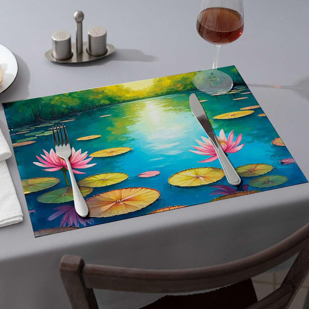 Set de table fraise anti-tache lot de 6 pour réussir vos tables de fête