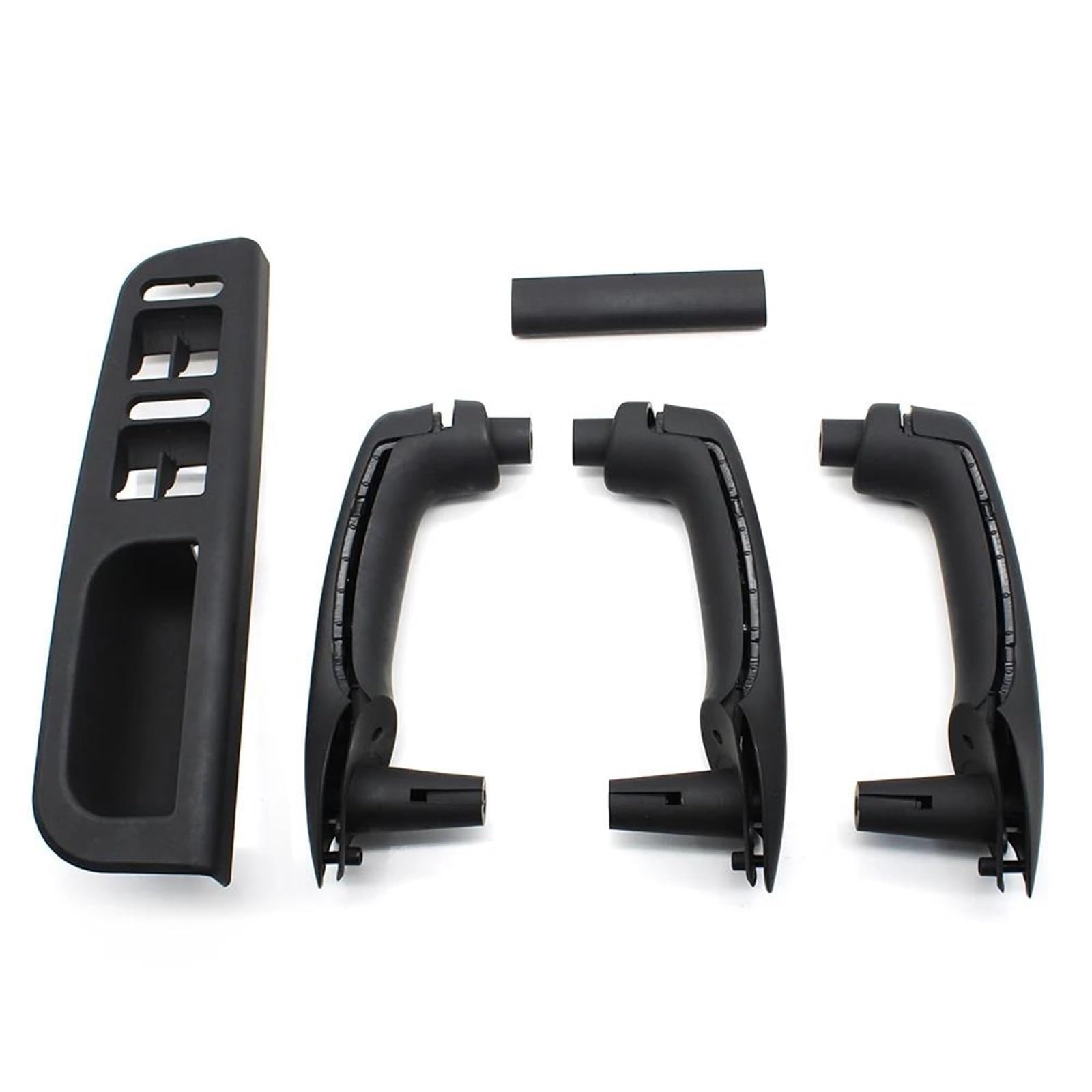 YUEYZHK LHD Carbon Fiber Door Handle Set Replacement for VW for Bora for Golf 4 for MK4 for Jetta 1999-2004(Black 8pcs5)