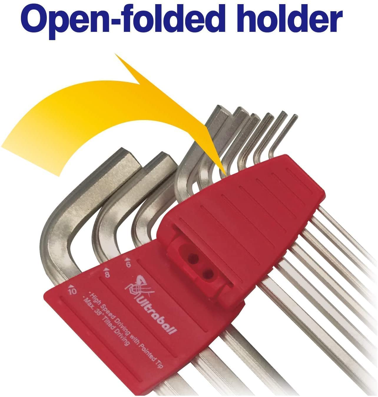 Vessel 8409BP Book Fastening Ball Point L-Shaped Hex Wrench Set (9