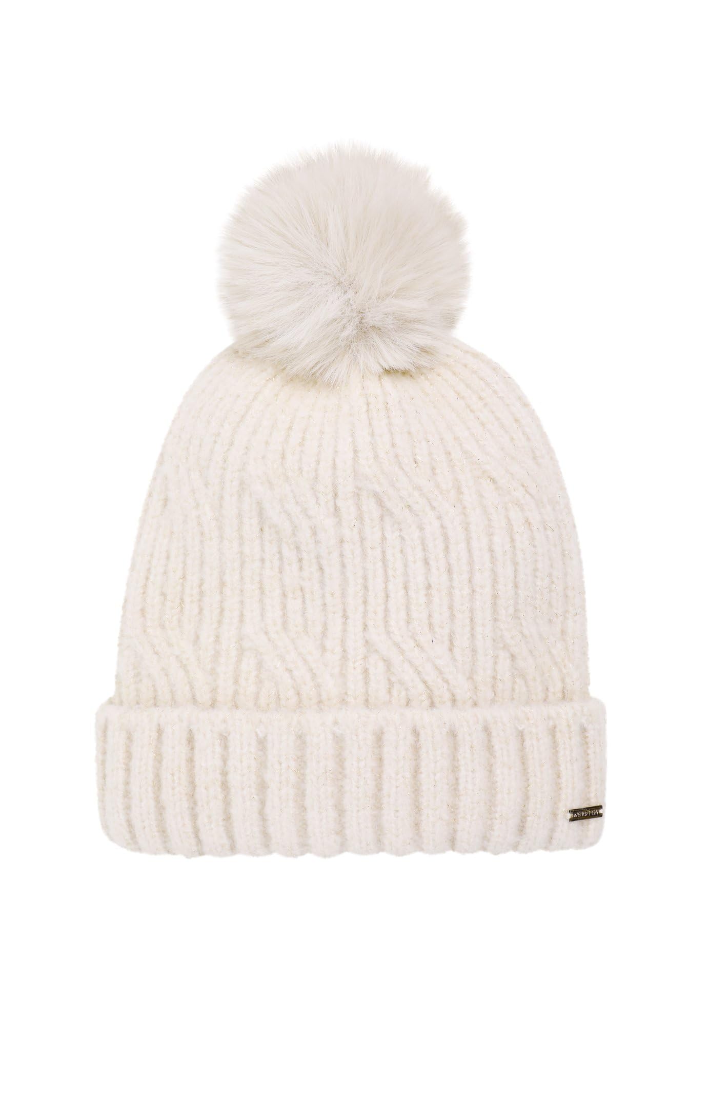Weird Fish Women's Ivory Blagdon Sparkle Bobble Hat In