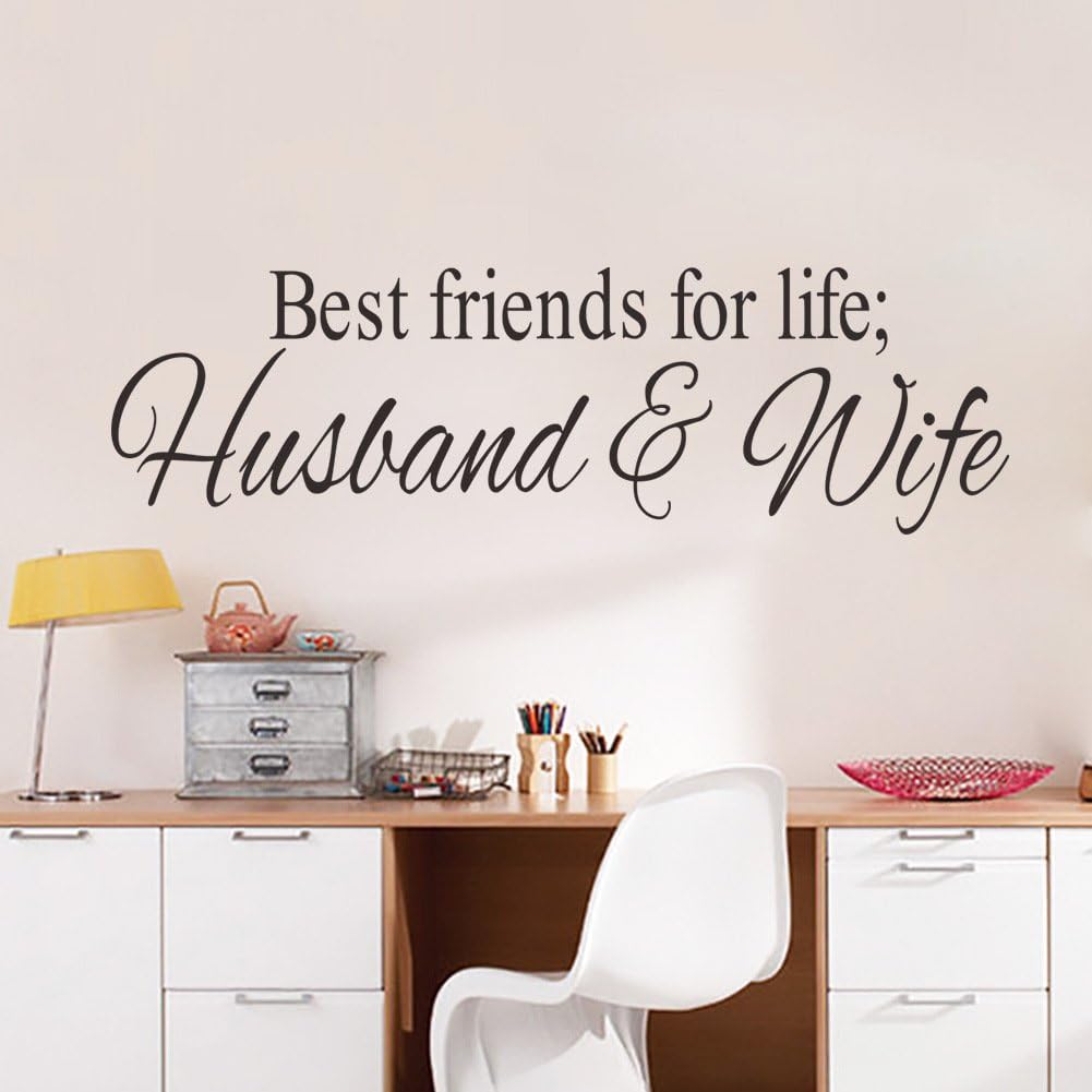 Best Friends for Life Husband and Wife Quotes Vinyl Wall