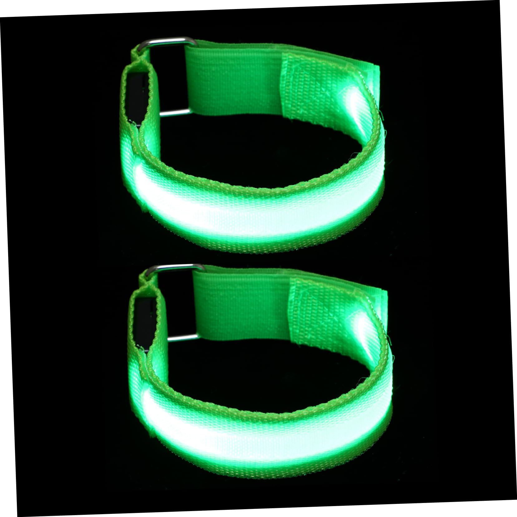 BESTonZON 2 Set Bracciali LED Luminosi per Corsa Notturna Fasce Ricaricabili Riflettenti per Sport Accessori Sicurezza per Jogging 2 Pezzi * 2