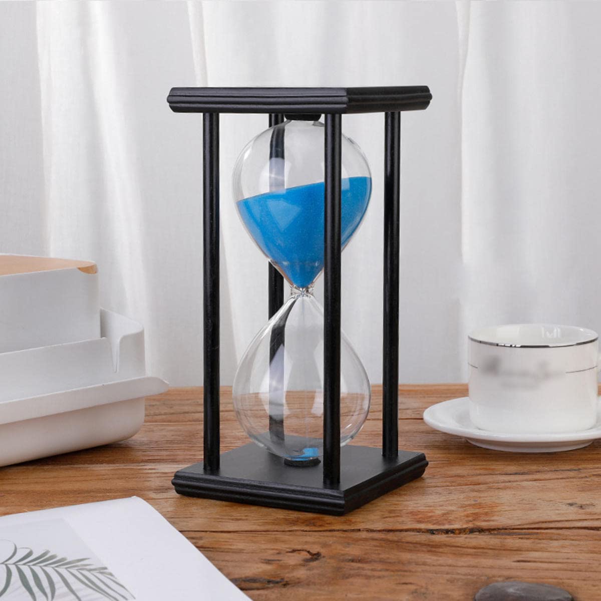 Sanduhr Große Sanduhr Sanduhr 60 Minuten Holz Sanduhr Timer für Zuhause Restaurant Büro Wohnzimmer Deko