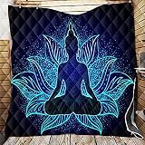 Mateju Colcha Acolchada Colcha de Verano para Cama, Multiuso Edredón Manta de Dormitorio Suave y Cómoda Colchas para Primavera Cama Matrimonio Individual (Azul Fluorescente,150x200cm)