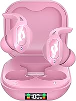 Vista 10 de Auriculares inalámbricos Bluetooth, estuche de carga inalámbrica, auriculares impermeables con micrófono integrado, graves estéreo, reproducción