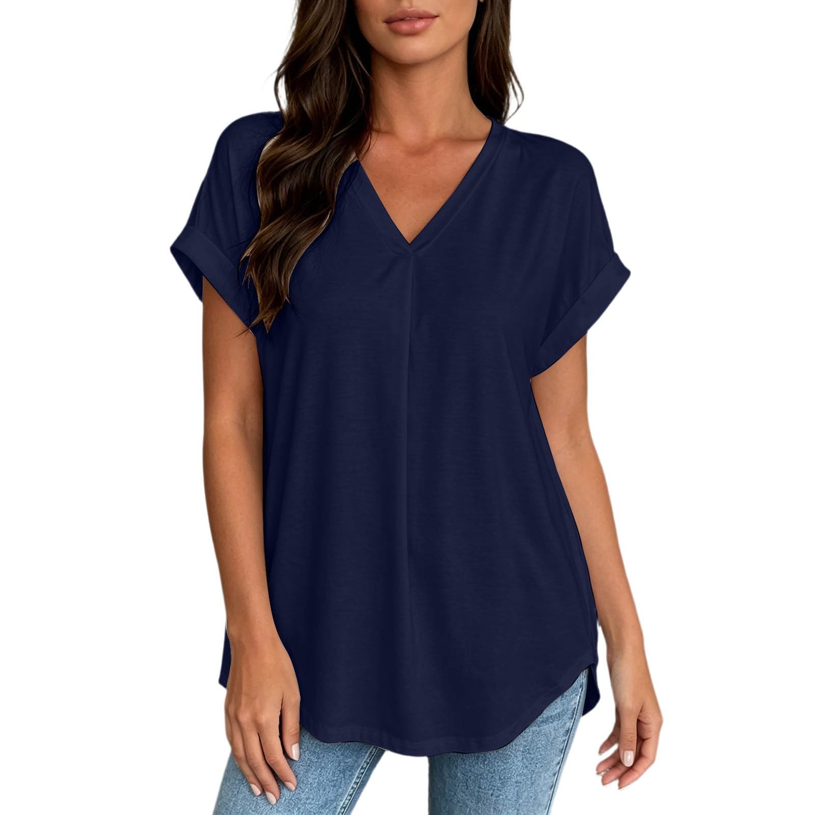 Damen Tshirt Schwarzes Spitzen Oberteil plissiertem Rückenausschnitt – Lässige und Bequeme Bluse für den Alltag Tunika Damen Sommer