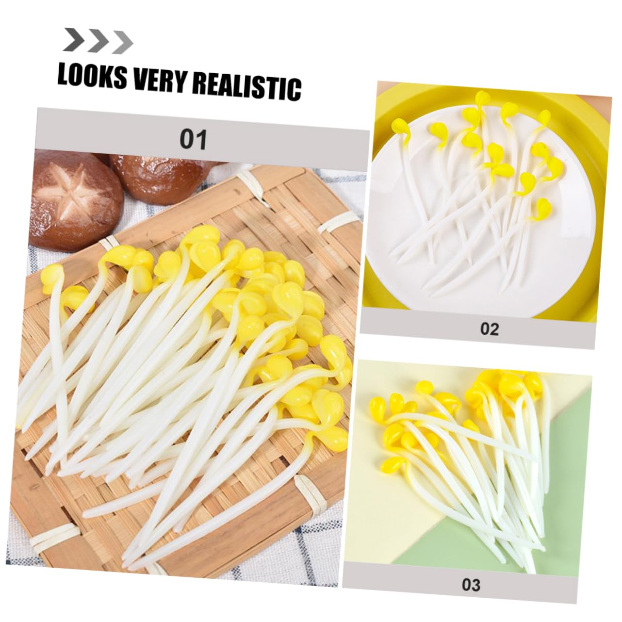 Amazon.co.jp: Gadpiparty 10個 もやしの小道具 シミュレーション野菜  