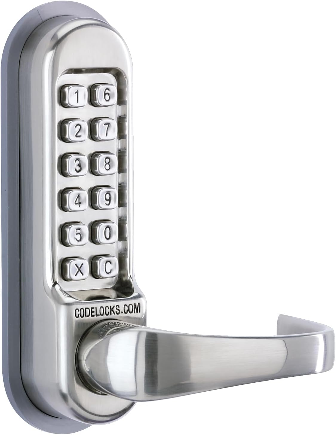 D&D Technologies Codelocks DDCL510SS Heavy Duty Mechanical Keyless Access Metal Gate Lock, Push Button Tubular Mortise Latchbolts, Stainless Steel Finish