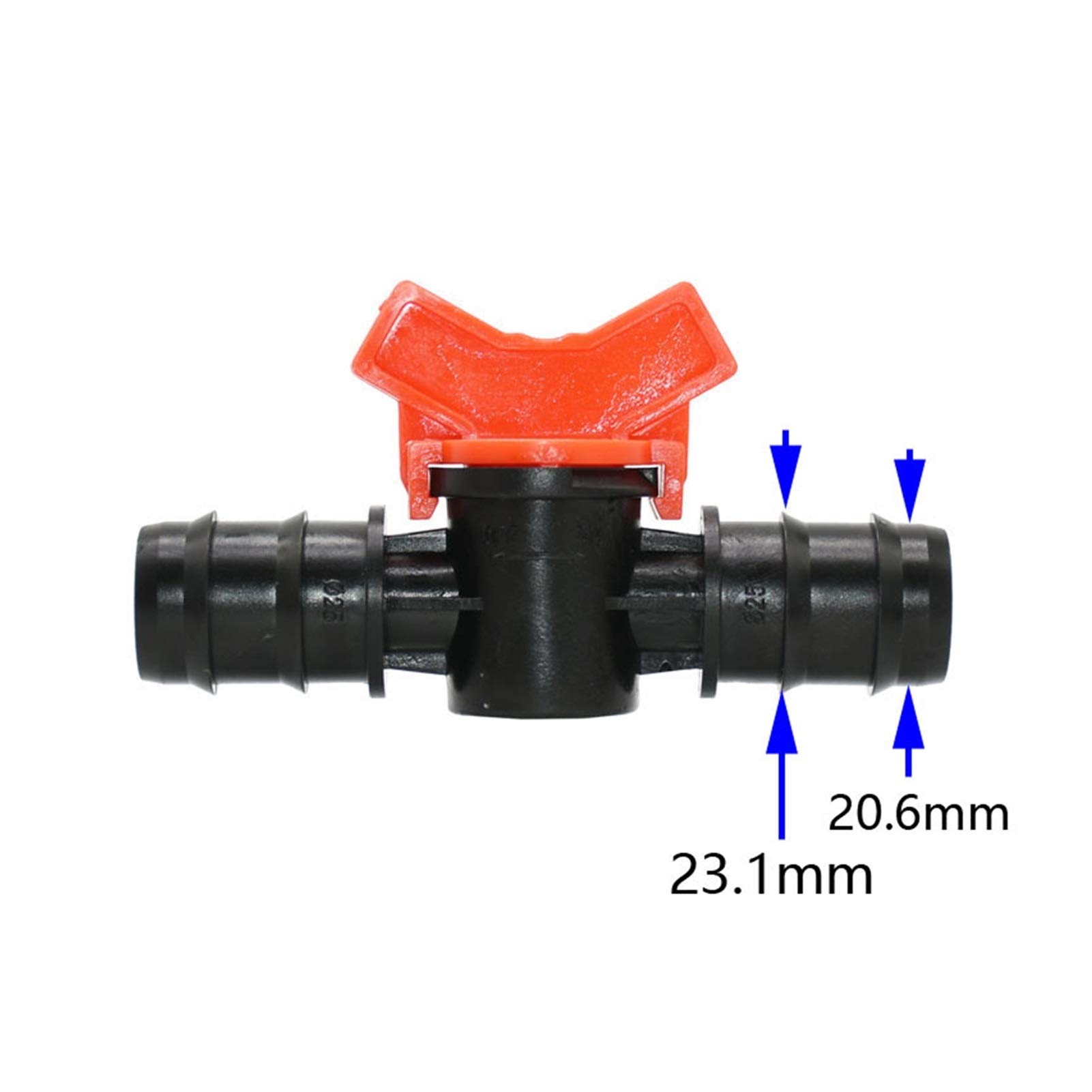Conector de grifo de manguera de jardín Manguera de jardín 4/7 8/11 / 10/16 / 20 / 25mm Garden Tap BRIGER VÁLVULA DE VÁLVULA DE VÁLVULA DE VÁLVULA DE ACTUALIZACIÓN for RIEGO 25 PIEZAS ( Color : 1I4 )