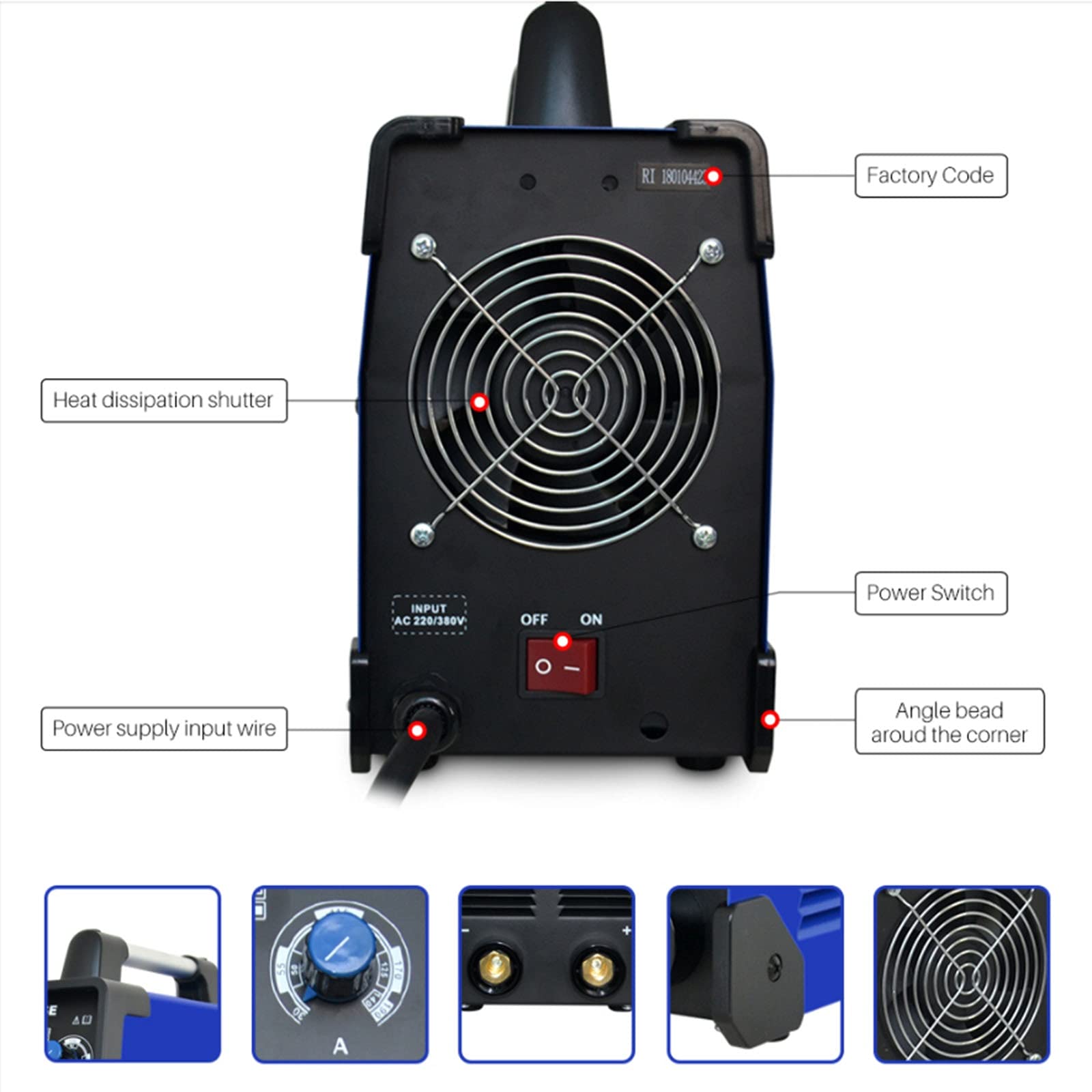 Maszyna spawalnicza ARC 250SE. Przenośny ARC MMA. Spawarka spawalnicza Inverter Double Single Faza Spawacz