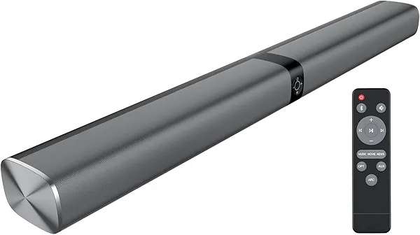 Assistrust Sound Bar, 80W Soundbar with Bluetooth/ARC/Opt/AUX Connect, with Volume Boost, 3 Equalizer Modes, 2 in 1 Detachable Soundbar for TV/PC/Gaming/Projectors