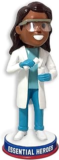Scientist Lab Technicians Essential Heroes Bobblehead Female Dark Skin Tone