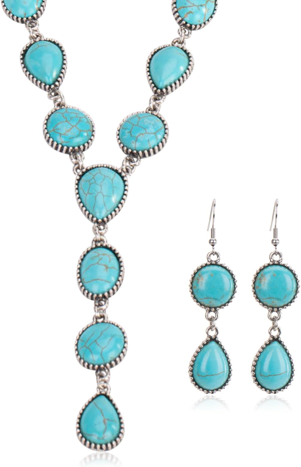 Rustic Couture's Western Jewelry Set for Women Cowgirl Vintage Western Necklace Earring