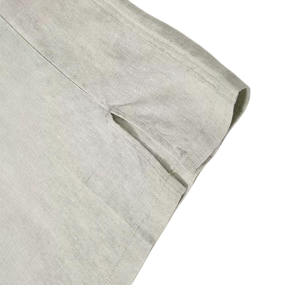 Polo de manga corta para hombre, estilo chino, mezcla de lino, ajuste holgado, duradero, para oficina, viajes, uso diario