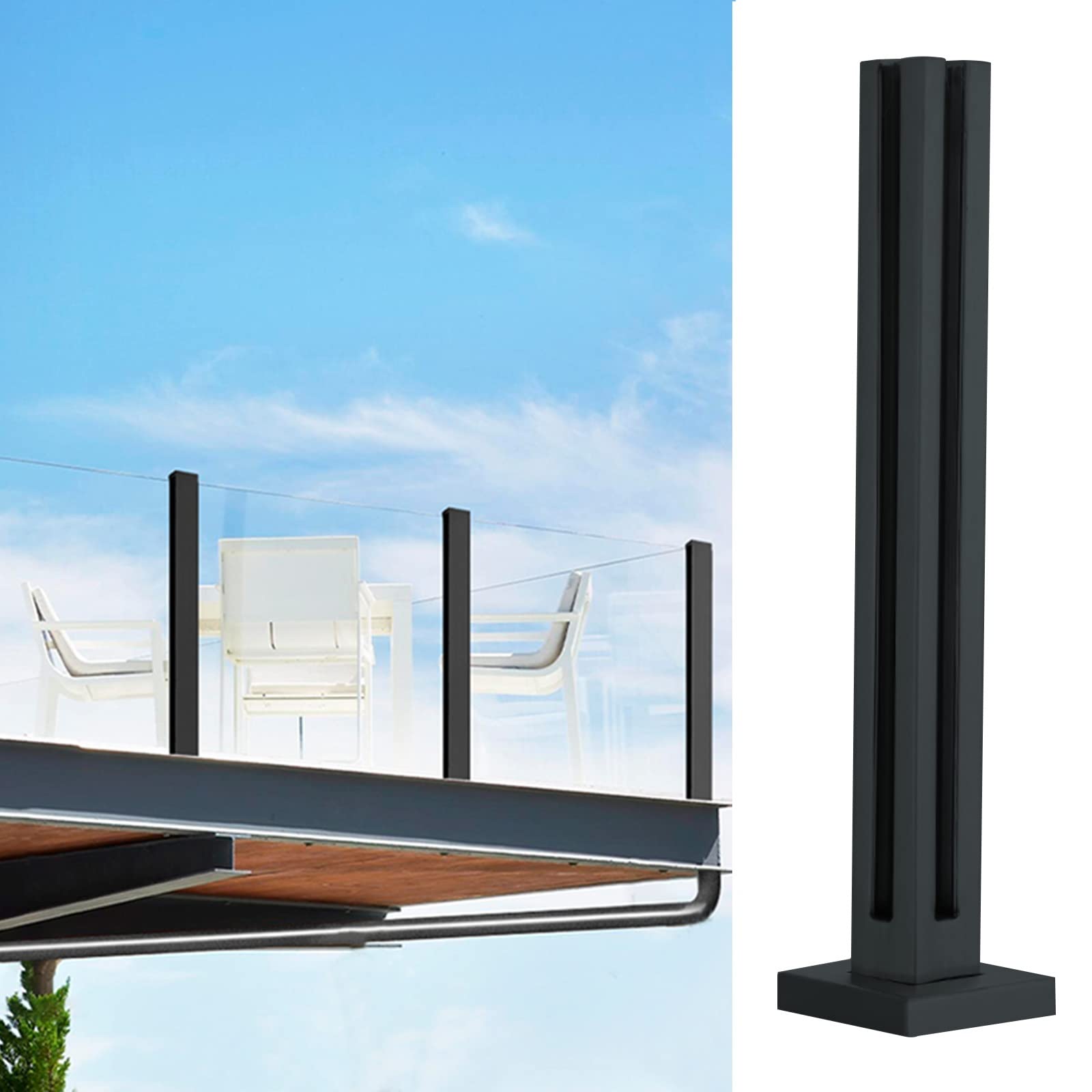 Système de balustrade pour balcon et hôtel pour sécuriser les terrasses facilement