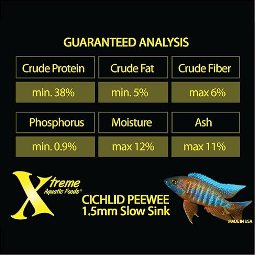 Vista 15 de Xtreme Cichlid Peewee - Pellets de 0.059 in – Nutrición probada para cíclidos – Aminoácidos equilibrados, mejora la salud inmune y digestiva