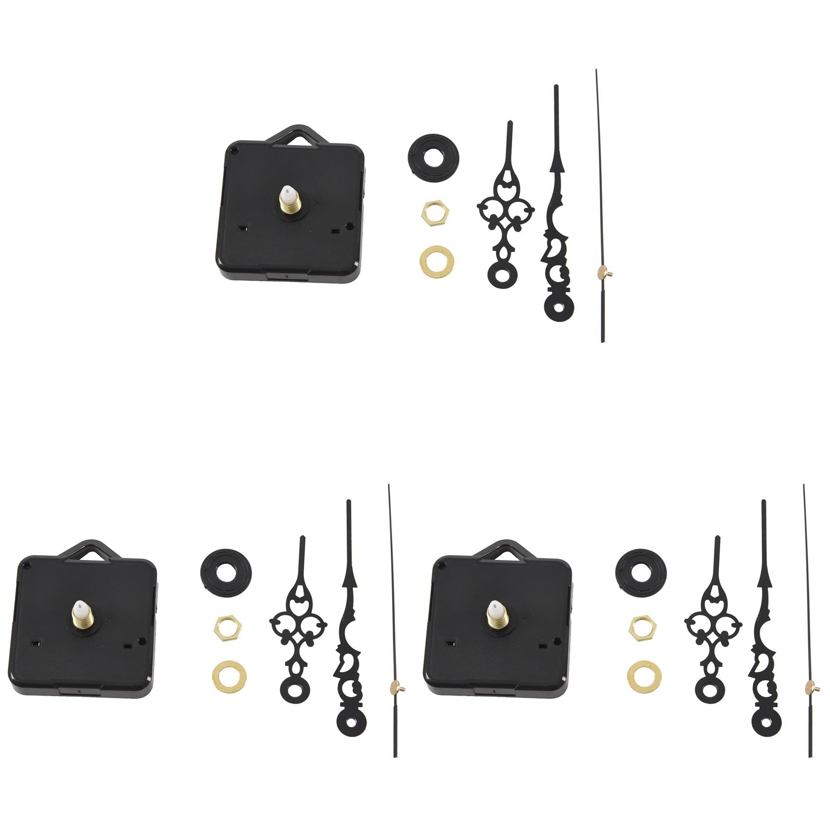 Hndhbfgrt 3X Machinery Movement Quartz Hours Seconds Countdown Black