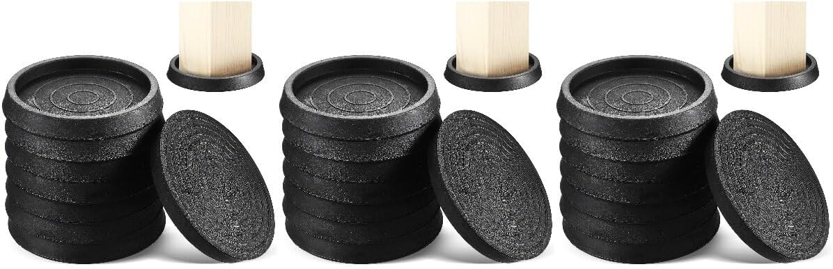 Cabilock 24pcs Non- Rubber Floor Protectors for Furniture Legs Pads to Prevent Scratches and Noise Suitable for Chairs Tables Cabinets and Pianos Design