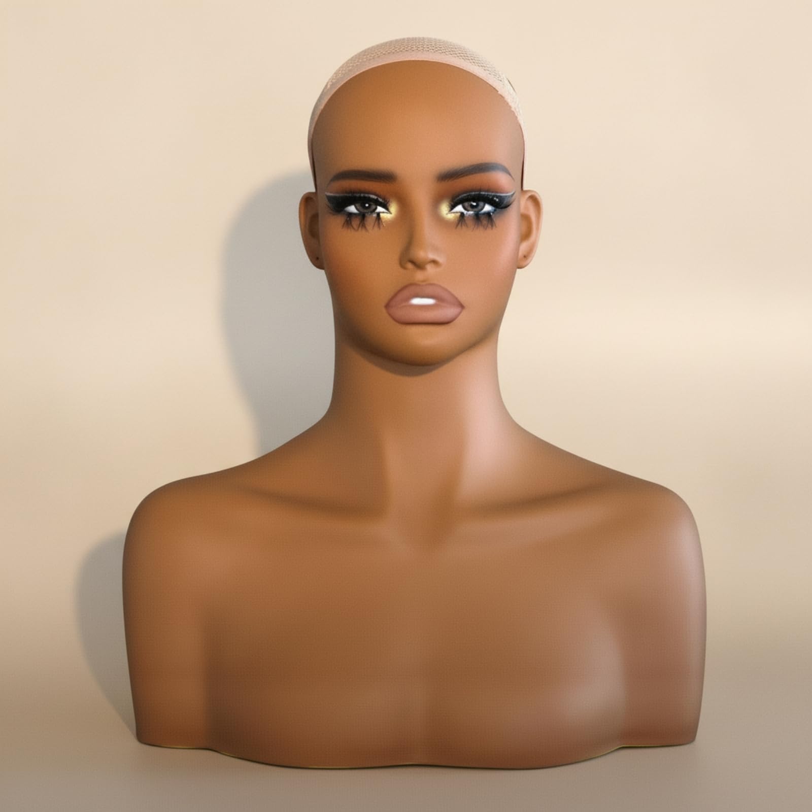 Busto Manichino con Calotta Liscio Busto da Esposizione Resistente per Parrucchieri, Studio Fotografico , DE410-BX1