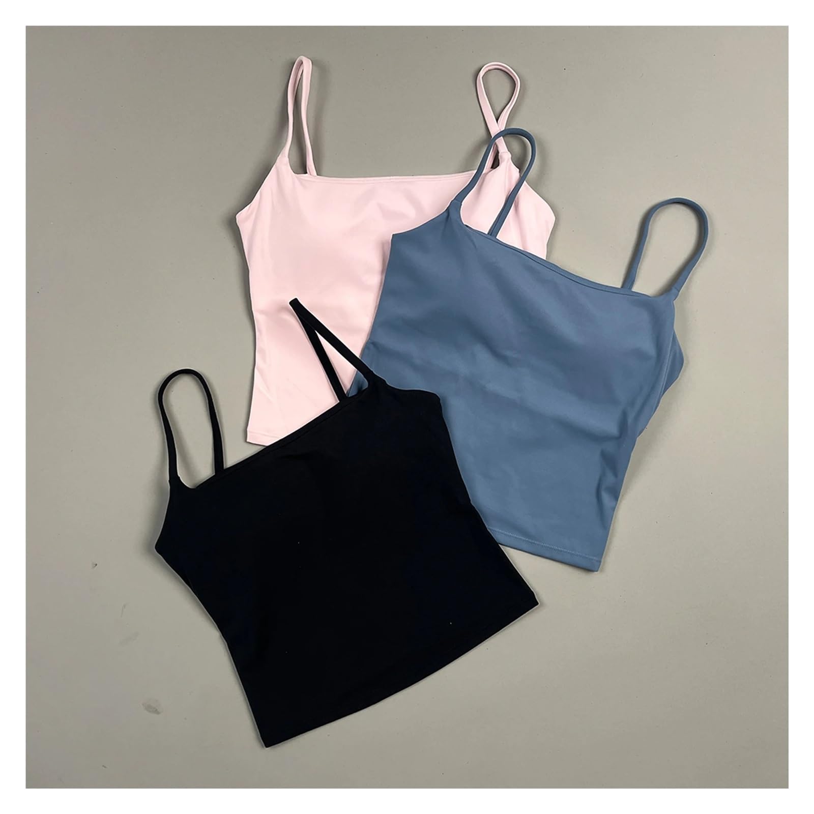 Top da Yoga Canotta Sportiva da Donna con Spalline Sottili, Reggiseno Sportivo Yoga, Canottiera Push-up, Top Palestra for Allenamento e Corsa