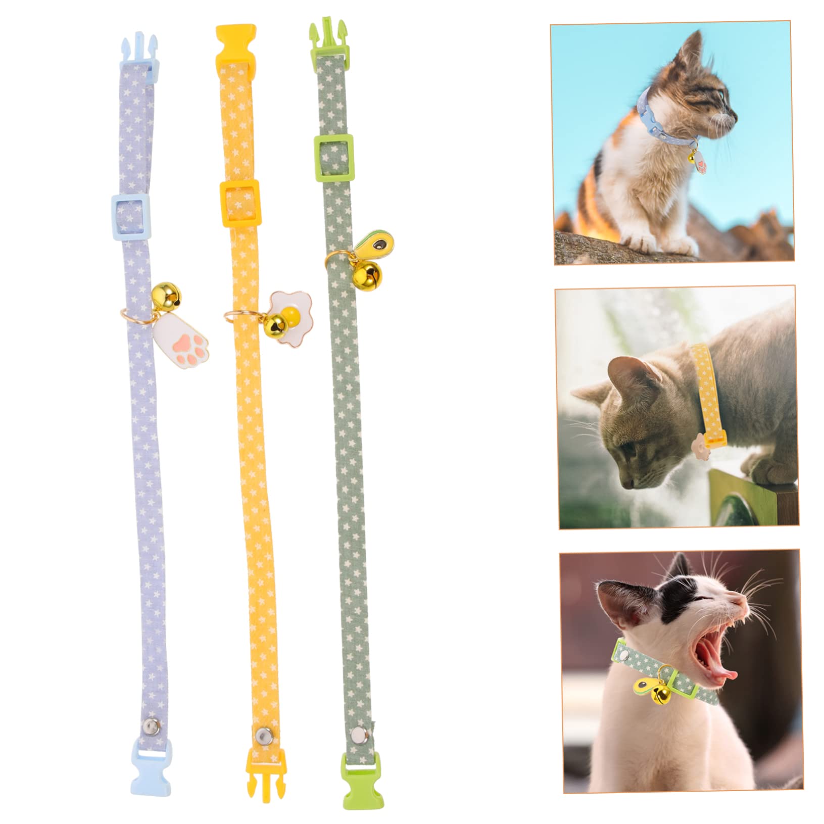 POPETPOP 15stücke Katzenhalsband Mit Avocado- Verstellbar Und Für Katzen Und Kleine Hunde Für Täglichen Gebrauch Und Besondere Anlässe