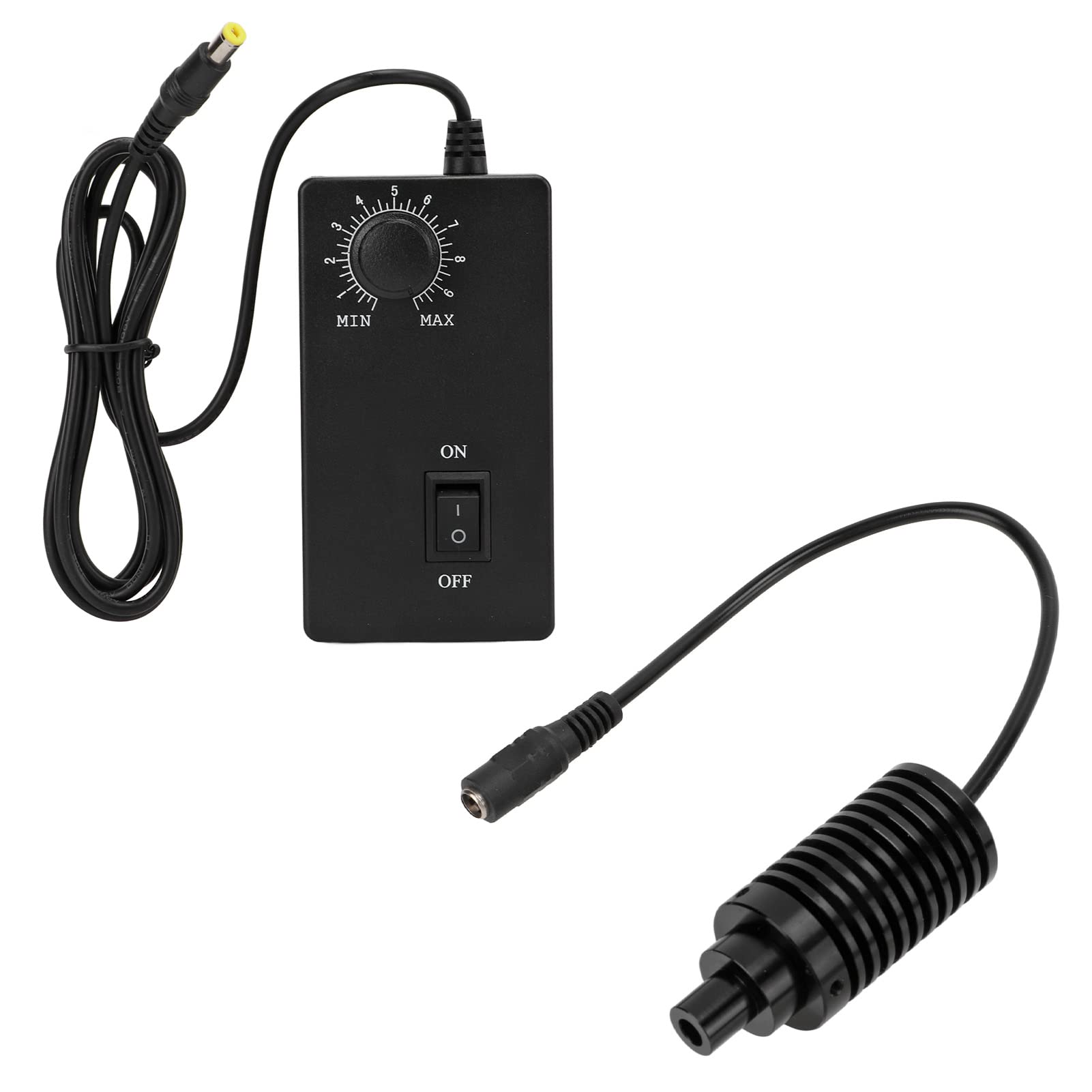 Microscopio Luce Coassiale 3000K-6000K Regolabile Luce Spot LED Luminosità Illuminatore con Buona Dissipazione del Calore AC100V‑240V per Microscopio Luce (Spina europea Φ11mm bianca)