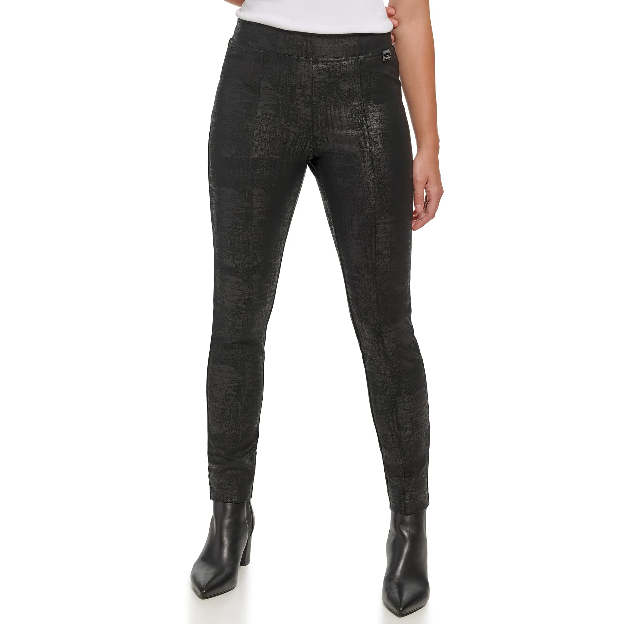 Calvin Klein Womens Comfortable Ponte Fitted Pants