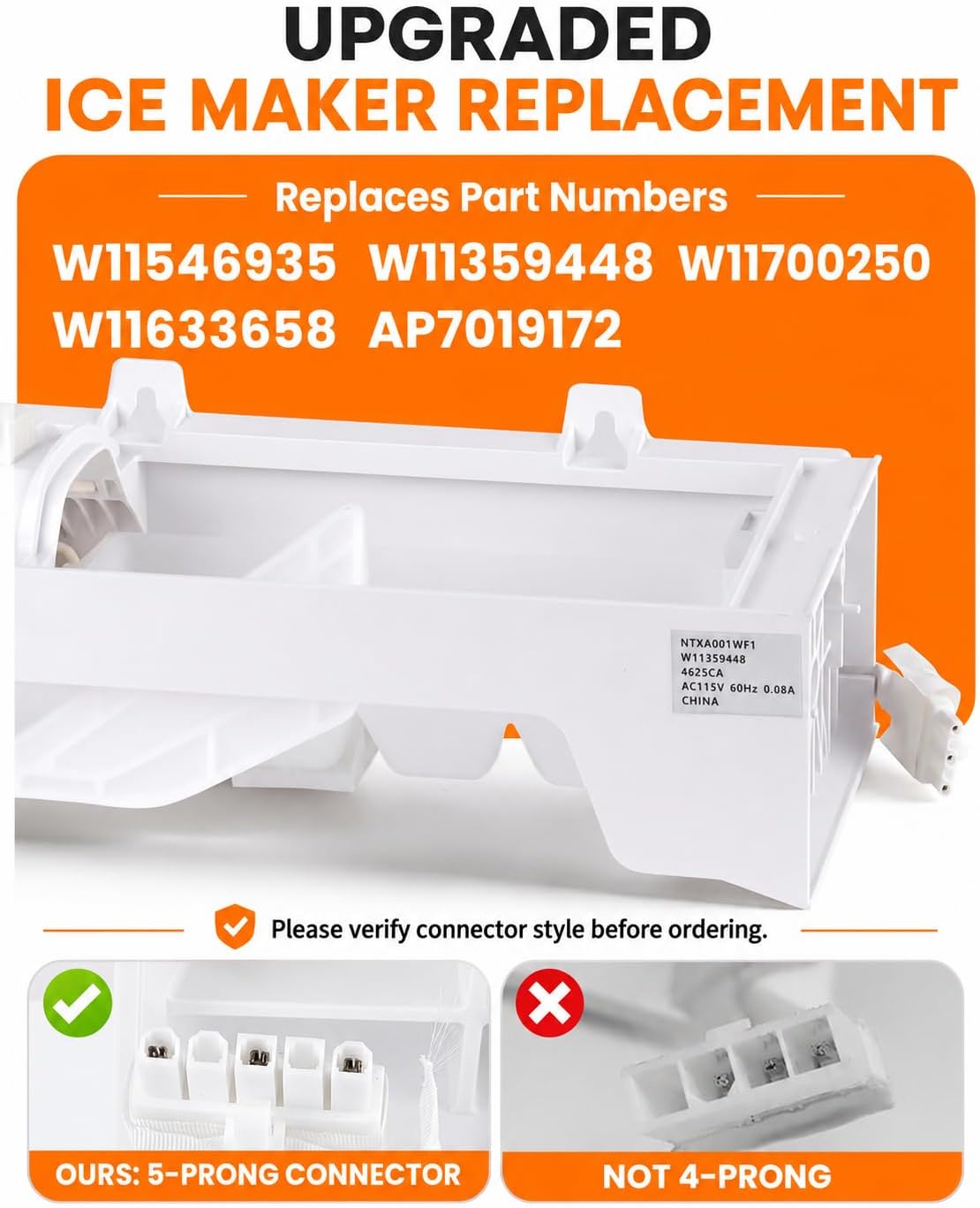 W11700250 Ice Maker Compatible with Whirlpool Refrigerators
