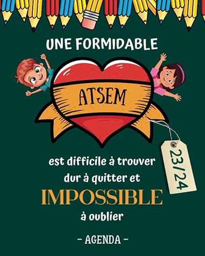 CADEAU ATSEM: Agenda Atsem Original | Planificateur hebdomadaire une semaine sur 2 pages , Original, Pratique, Utile.
