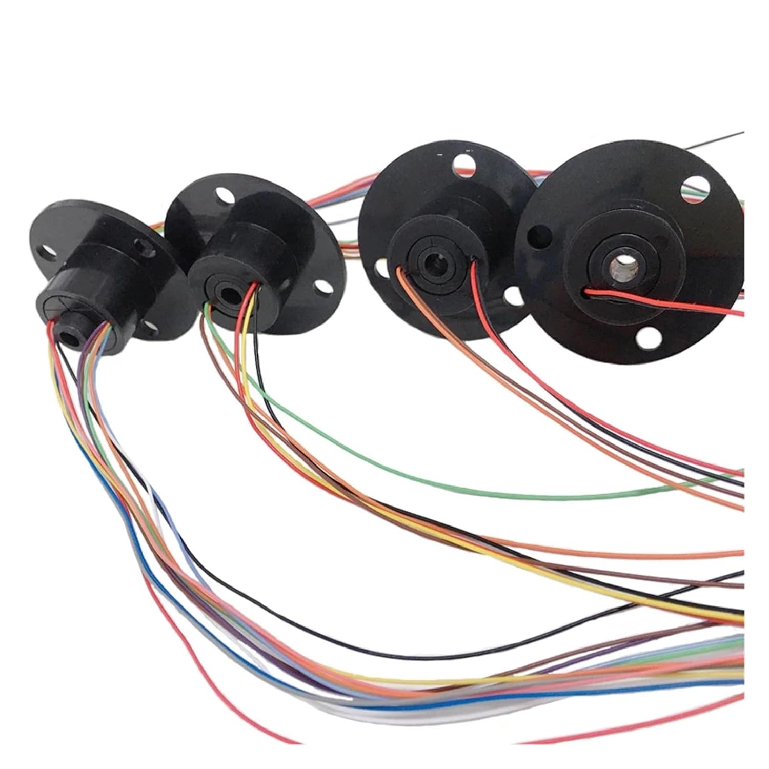 1PCS 2/4/6/8/12 Channel Wire 2A 10A Hollow Shaft Slip Ring Hole 5-38.1mm D22-99mm Conductive Rotary Joint Connector(Hole 5mm 2CH 2A)